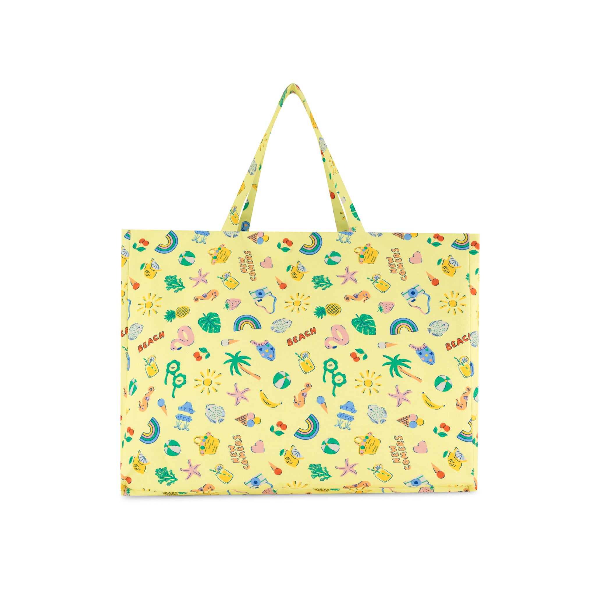 Yellow Beach Girls Print Everyday Tote Bag