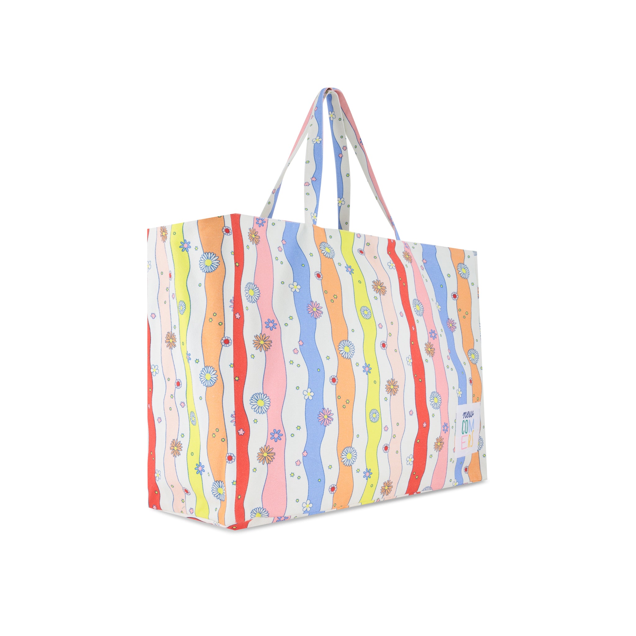 Rainbow Waves Tote Bag