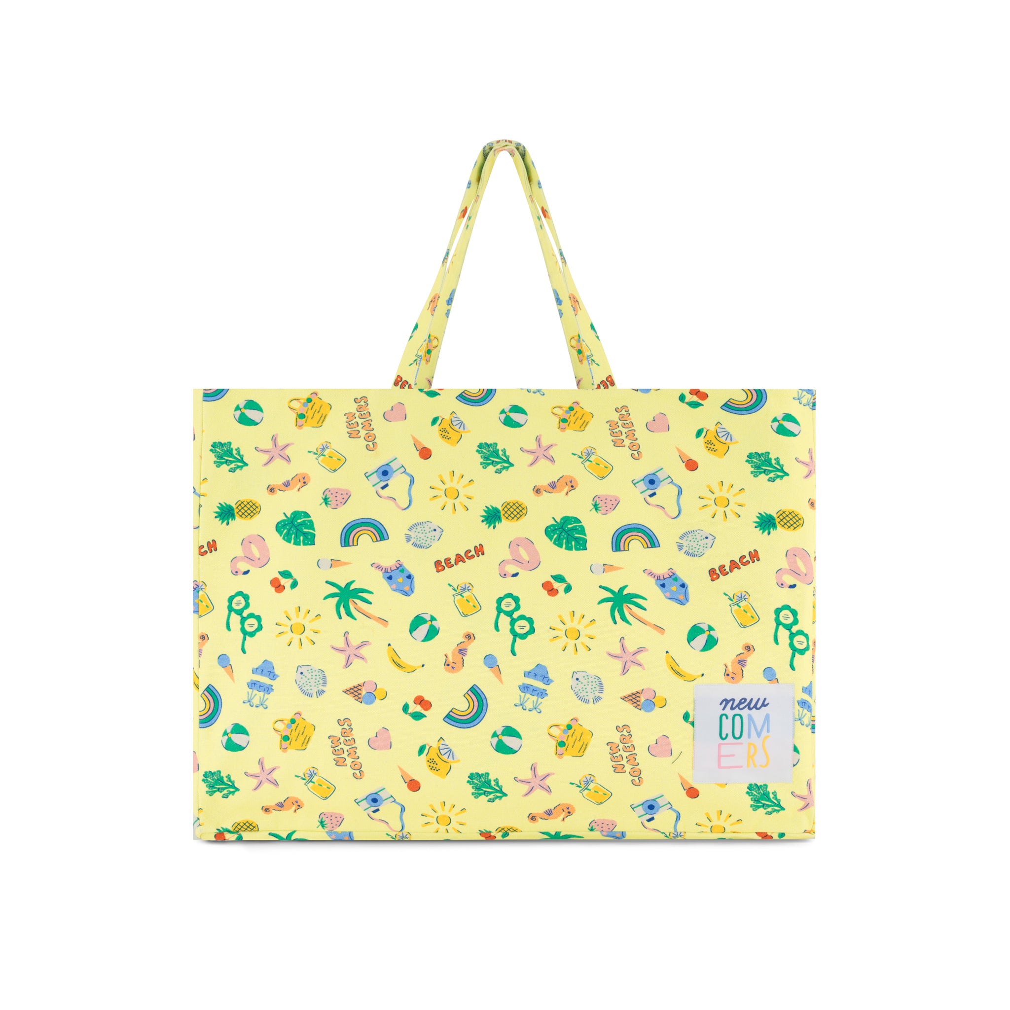 Yellow Beach Girls Print Everyday Tote Bag