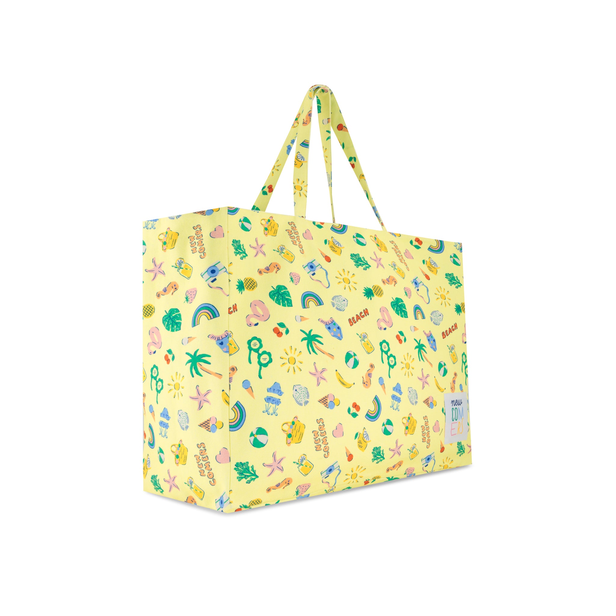 Yellow Beach Girls Print Everyday Tote Bag